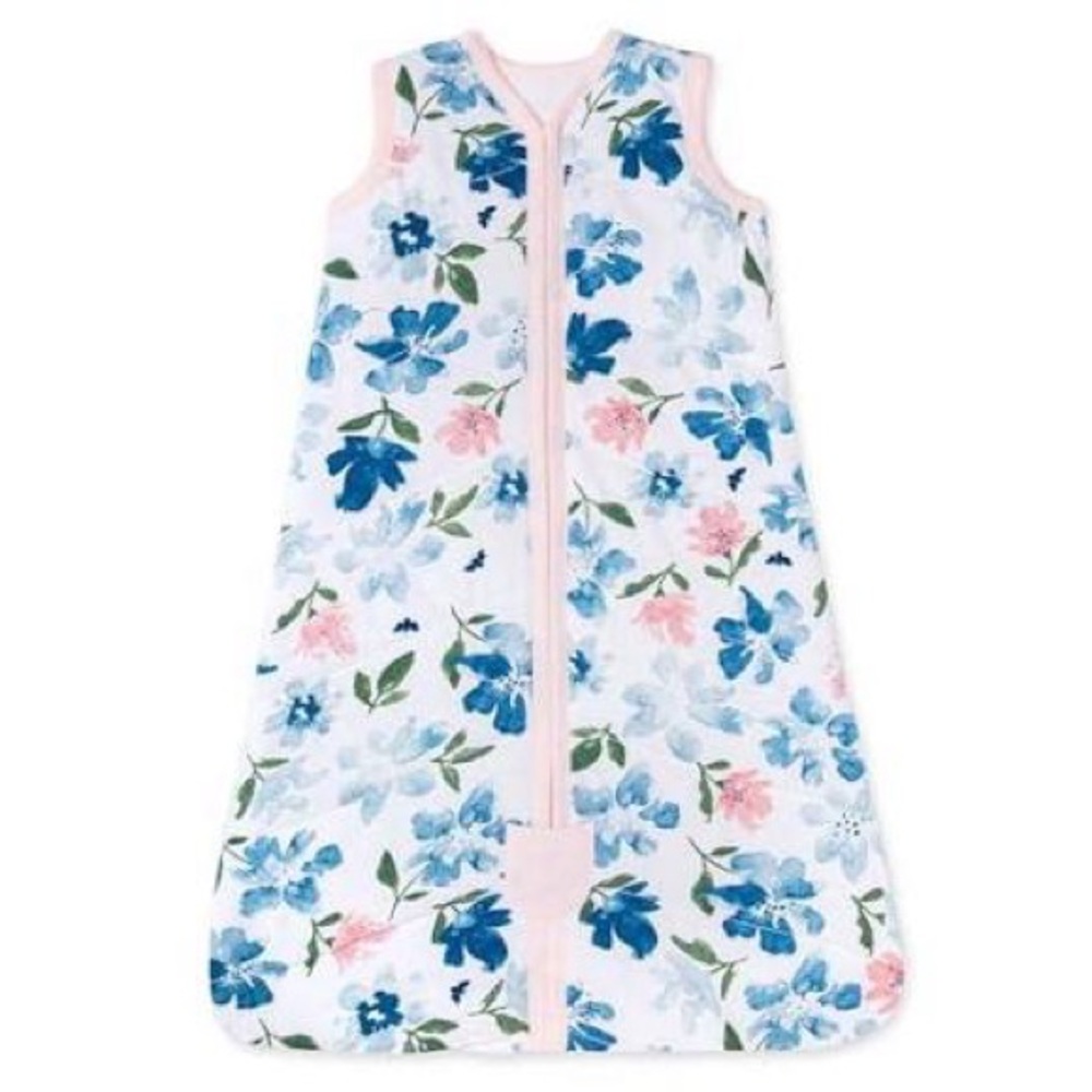 Burts Bees organic Baby Sleep sack in botanical garden